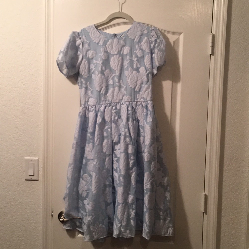 Rachel Parcell soft blue flare dress!